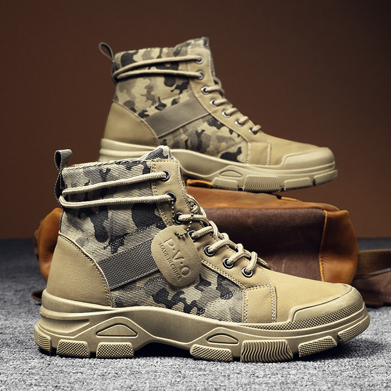 Guipure Lace Panel - Botas de cano alto para homens,