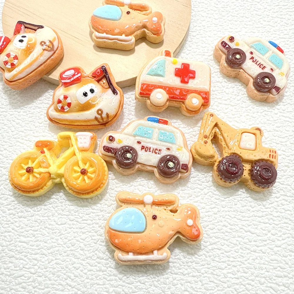Christmas Craft Embellishment - Miniaturas de Resina Kawaii de Veículos