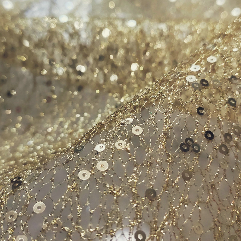 Crystal Mesh Fabric - Tecido de Designer em Malha Dura