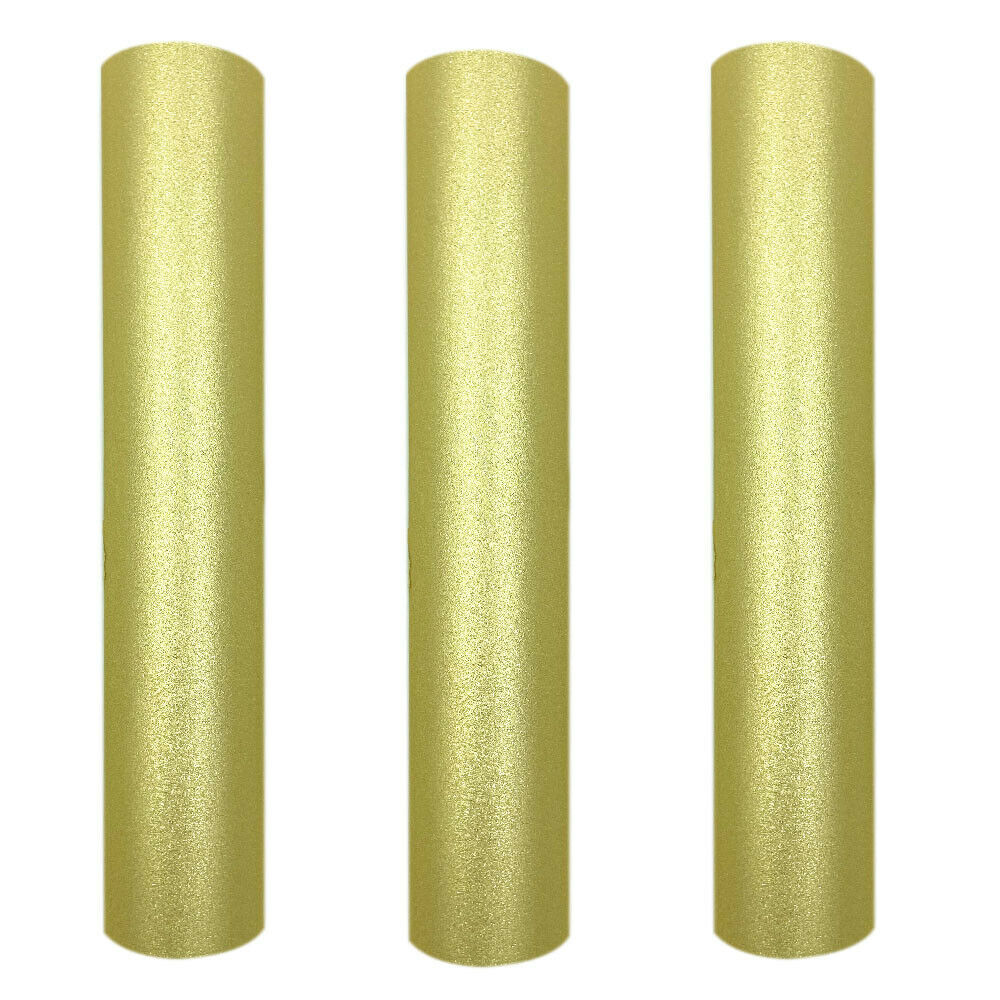 Glitter Vinyl Roll - Vinil Adesivo Dourado Brilhante para Artesanato,