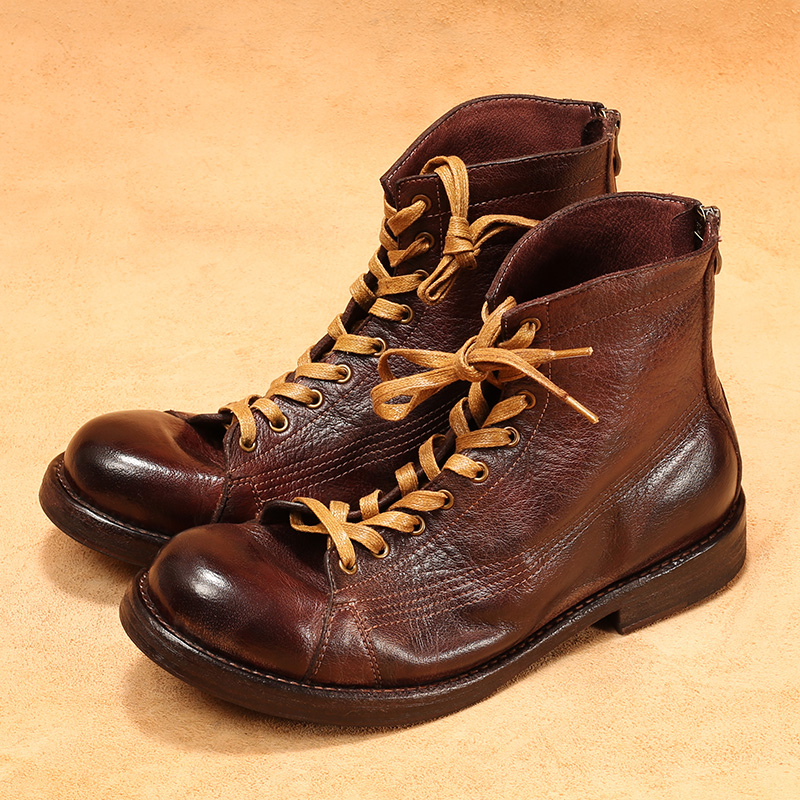Botas masculinas de couro de c - Guipure Lace Panel avaliação e preço