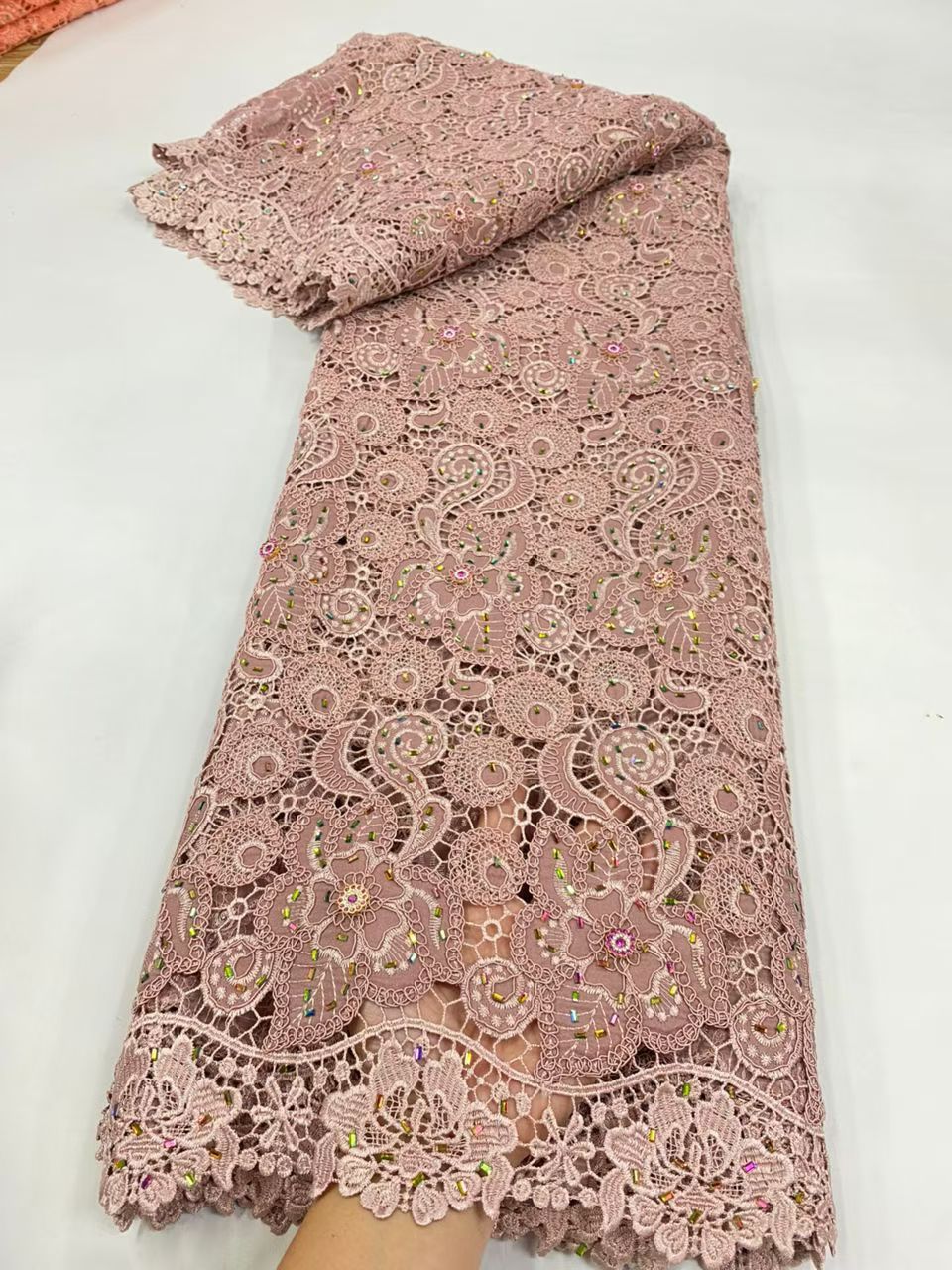 Mais recente cabo guipure teci - Crystal Mesh Fabric avaliação e preço