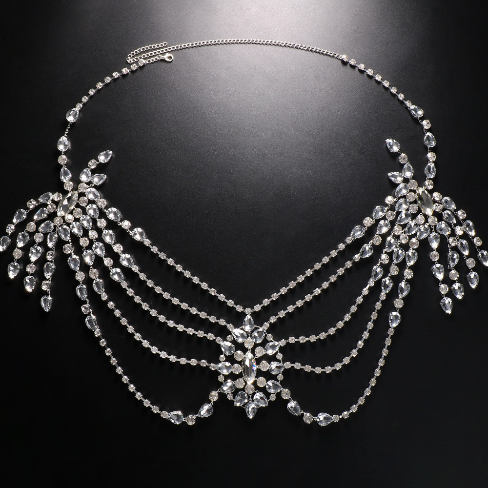 Boho cristal nupcial ombro cor - Pearl Trim Chain avaliação e preço