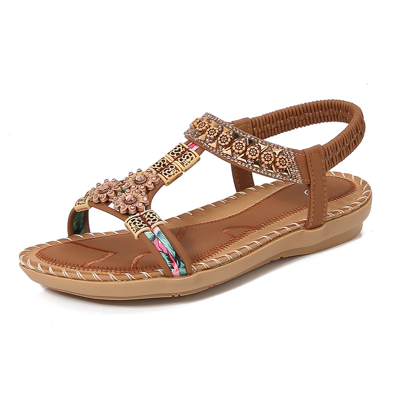 Sandálias de Verão Boêmias par - Sew On Rhinestone avaliação e preço