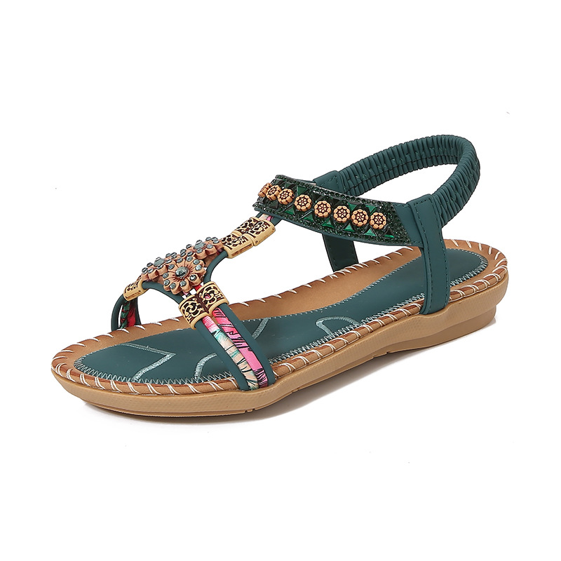 Sandálias de Verão Boêmias par - Sew On Rhinestone avaliação e preço