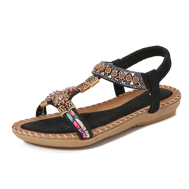 Sandálias de Verão Boêmias par - Sew On Rhinestone avaliação e preço