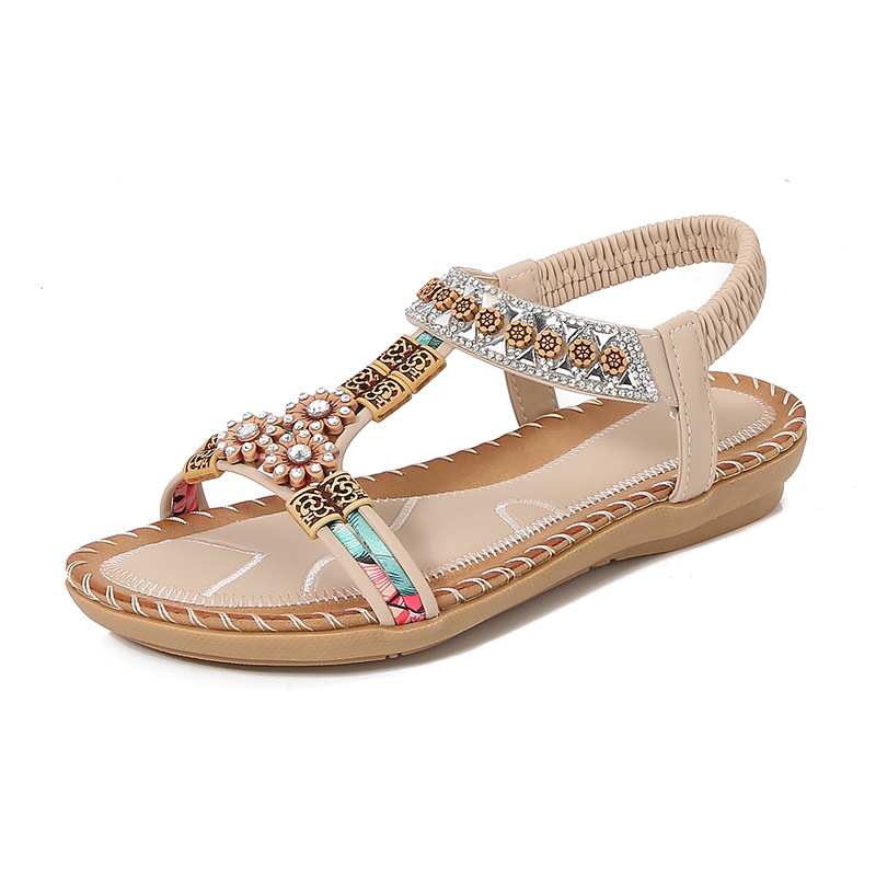 Sandálias de Verão Boêmias par - Sew On Rhinestone avaliação e preço