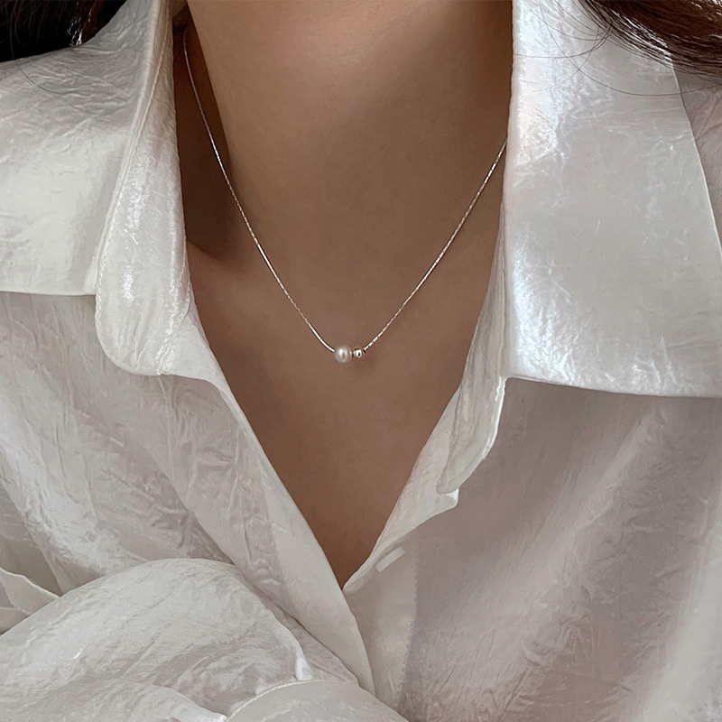 Presente de natal 925 prata es - Pearl Trim Chain avaliação e preço