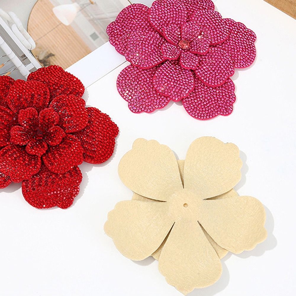 Apliques de Flor Camélia Tridi - Sew On Rhinestone avaliação e preço